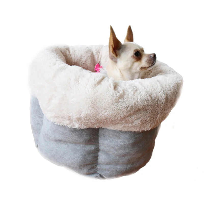 Лежанка для домашних животных плюшевая подстилка в форме тыквы шесть углов