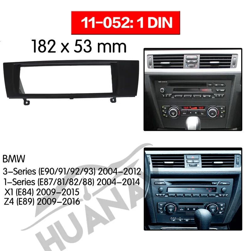 

HUANAV Car Radio stereo Fitting installation adapter fascia For 1998-2005 BMW 3 (E46) 1DIN Stereo Frame Audio Fascias