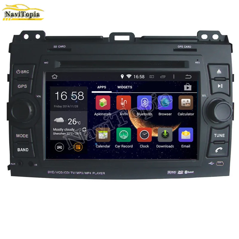 Ectwodvd 4G ram 32G rom Восьмиядерный Android 9 0 автомобильный DVD gps Радио для Toyota Prado 2002 2003 2004 2005
