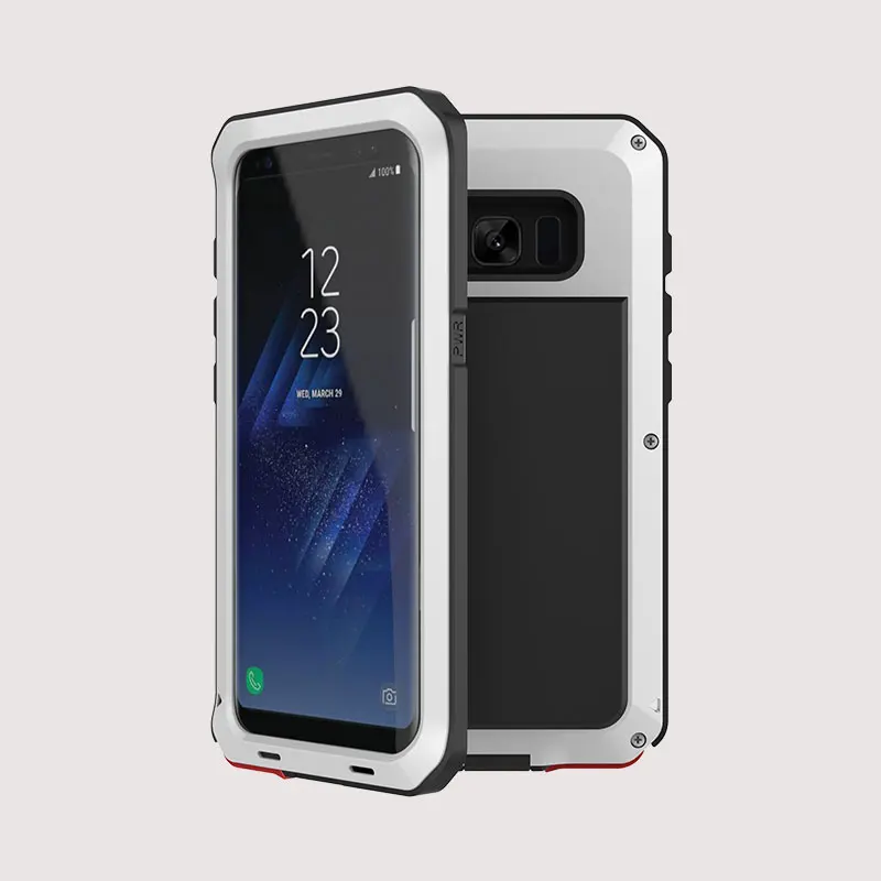 Heavy Duty Защита Броня противоударный алюминиевый чехол + экрана для samsung Galaxy S6 S6edge S7