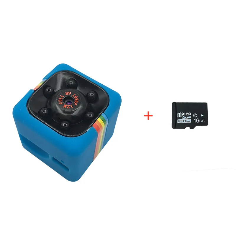 SQ11 Blue with 16GB SQ8 SQ11 MD80 HD 1080P мини-камера инфракрасного ночного видения HD спортивная микро-камера с детектором движения видеокамера DV видео Диктофон - Цвет: SQ11 Blue with 16GB
