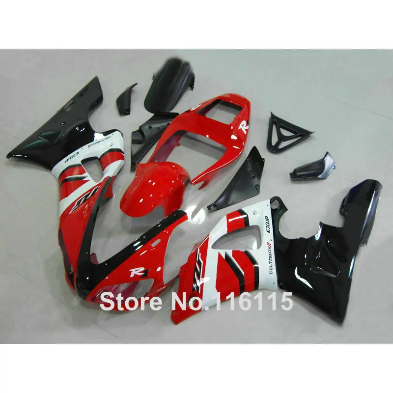 Полный набор обтекателей из АБС пластика для YAMAHA R1 1998 1999 Модель Красный Черный