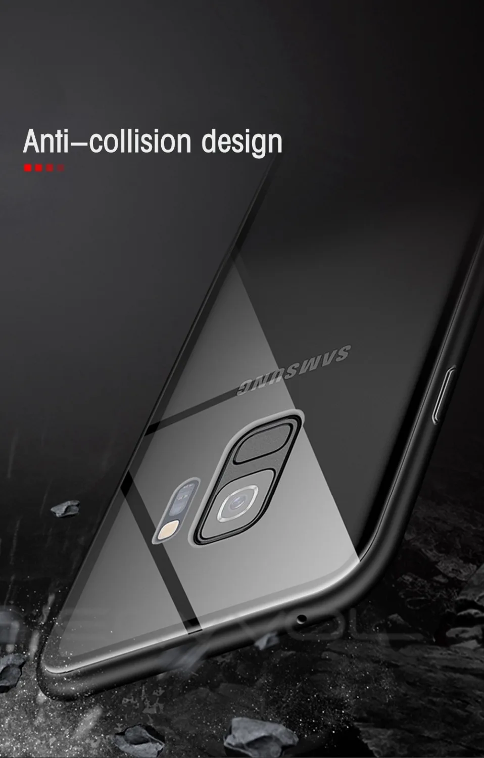 Eqvvol Магнитный адсорбционный металлический чехол для samsung Galaxy S9 S8 Plus S7 Edge закаленное стекло задняя Магнитная Крышка для Note 8 9 чехол s