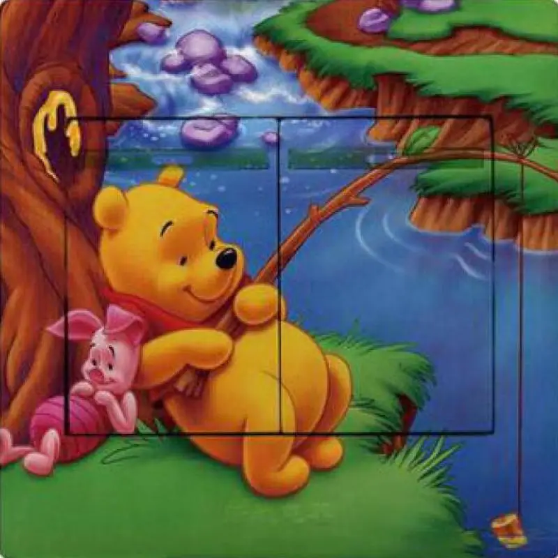 2 шт мультфильм Медведь серии ПВХ выключатель света стикер детская спальня