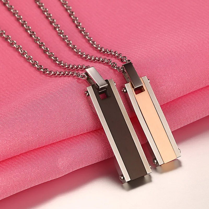 Высшее качество Модная бижутерия ожерелье с цирконом для пары подвески женщин и