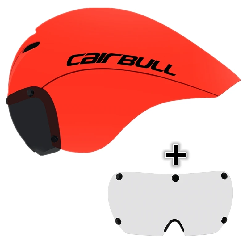 orange CAIRBULL, магнитные очки, велосипедный шлем для мужчин и женщин, Триатлон, спортивный, безопасный, удобный, велосипедный шлем, для гонок, для улицы, Кепка - Цвет: orange