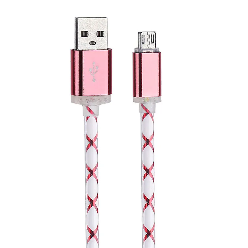 Usb-кабель для зарядного устройства светодиодный свет микро USB кабель зарядный
