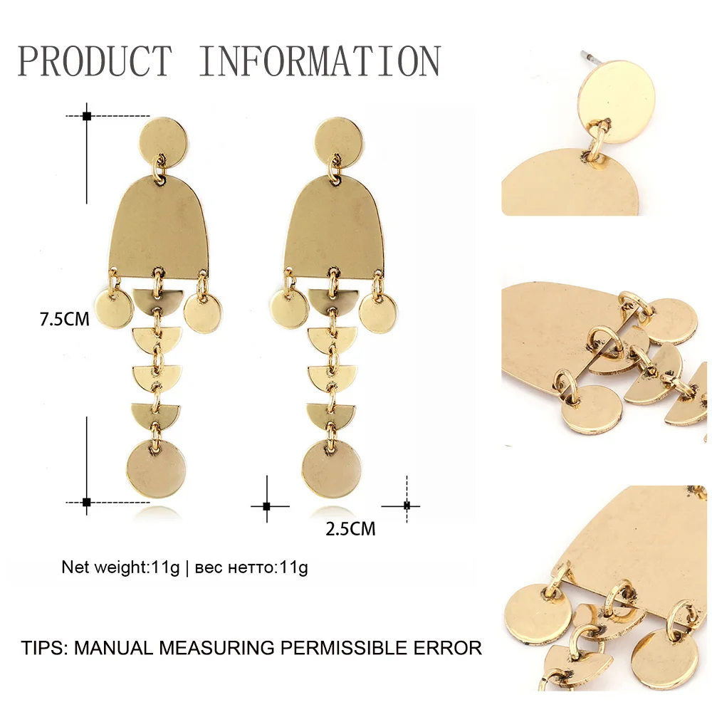 OSHUER Popular Now Ethnic Vintage Leaf Drop Dangle Earrings for Women Antique Gold-color Jewelry | Украшения и аксессуары
