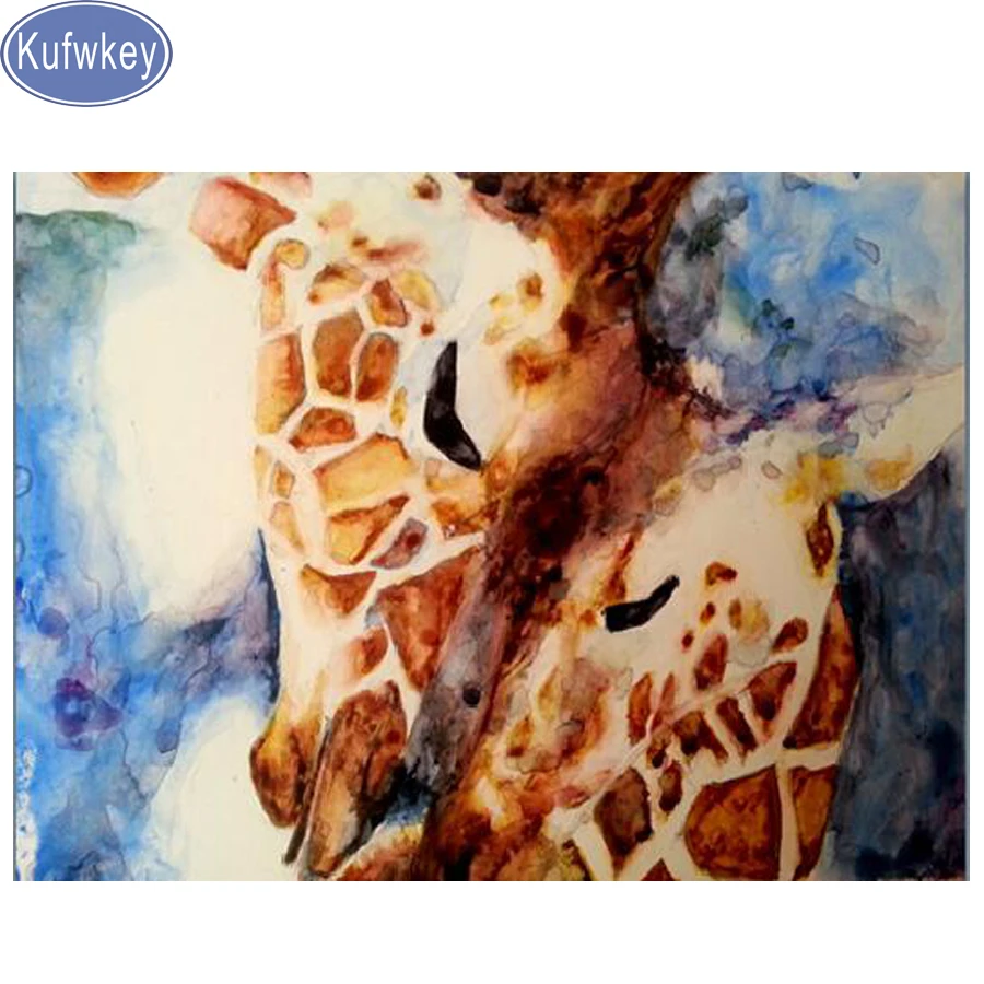 

Diy 5d Diamond Painting Cross Stitch Art Paintings Giraffe love Diamond Embroidery Mosaic Kits wall Stickers customized photo