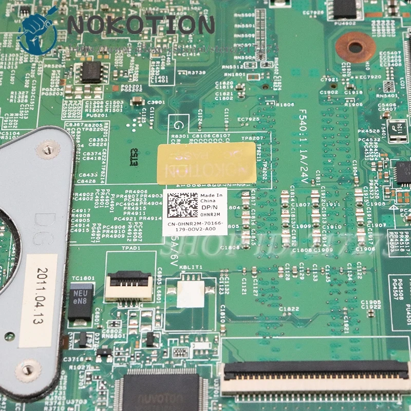 Материнская плата NOKOTION для ПК Dell Inspiron 15R M5010 основная CN-0HNR2M 0HNR2M HNR2M 48 4hh06. 011 HD4650 без