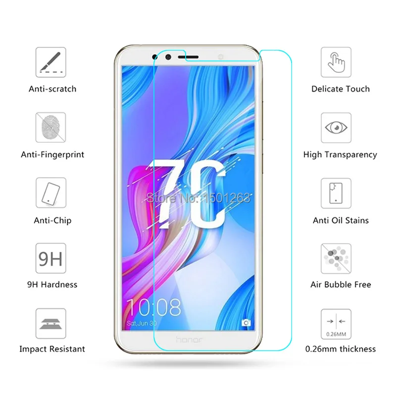 Закаленное стекло для huawei Honor 7C AUM-L41 Русская версия 5 7 &quotзащитный чехол экрана