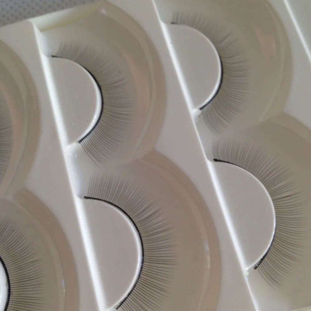 Модные косметические ресницы ручной работы 5 пар натуральные тонкие длинные