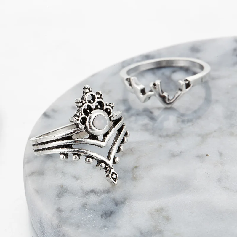 Tocona винтажные панк серебристые с кристаллами головой быка единорог цветком миди