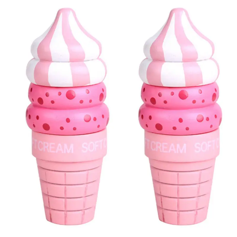 Деревянный Кухня Еда претендует Магнитная подключен мороженое детские игрушки