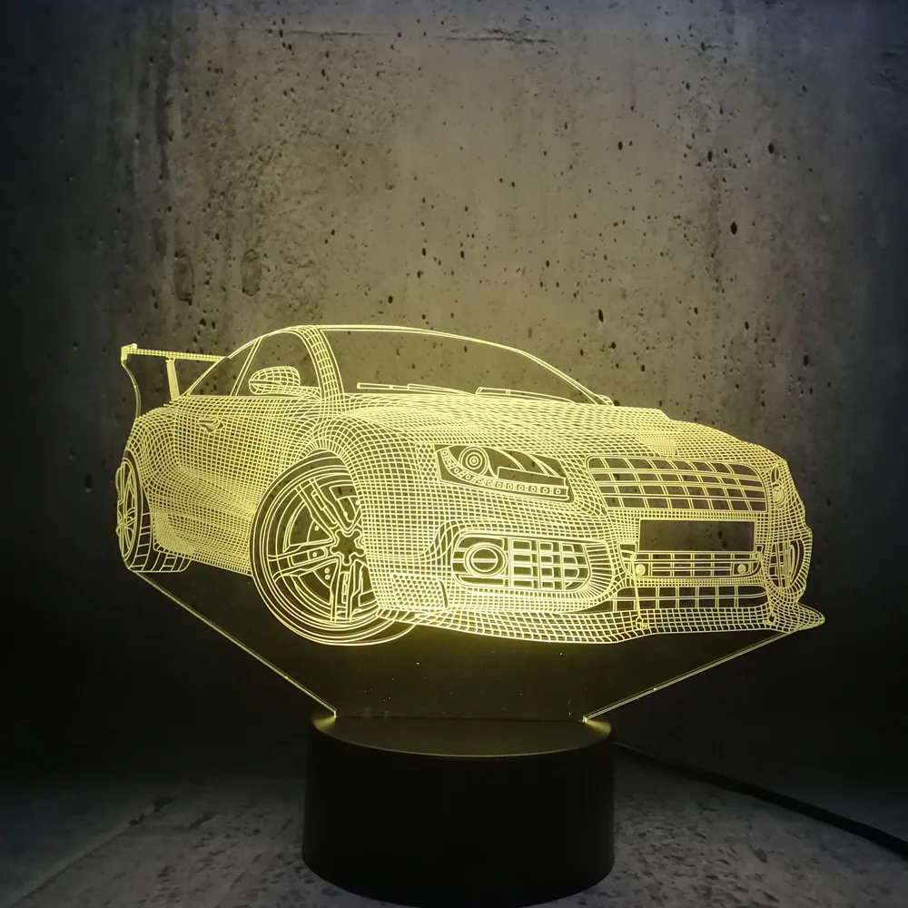 3D лампа для автомобиля классная декоративная мальчика супер веер подарок