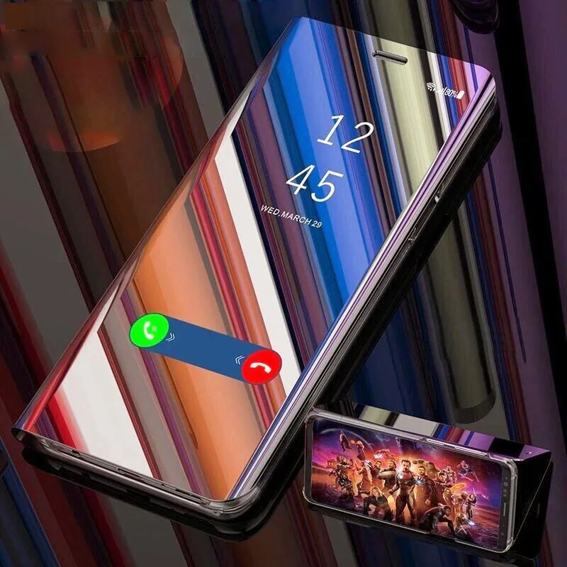 BFOLLOW чехол с зеркальным покрытием для Samsung Galaxy Note 9 8 A6 Plus A7 A8 2018 откидной Жесткий