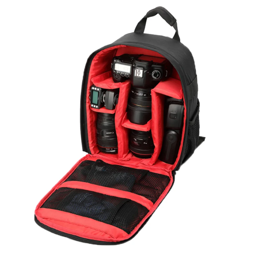 Camera bag Waterproof Digital DSLR Photo Video Bag Case Padded Backpack + Mini Lock for Nikon Canon Flash Light | Электроника