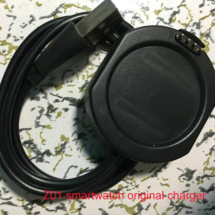 z01 charger cable Мы отправляем заказ в течение 24 часов, Оригинальная док-станция для зарядки кабель Шнур для z01 зарядное устройство для умных часов Смарт-часы-телефон зарядка через usb кабель - Цвет: z01 charger cable