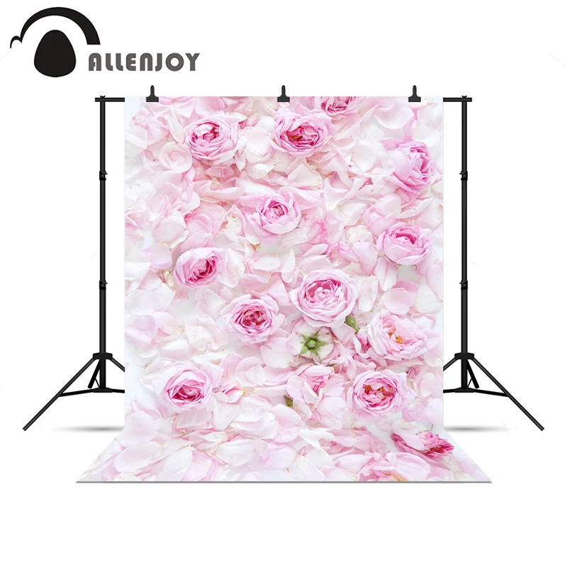 Allenjoy фон для фотосъемки розовая роза свадьба любовь ребенок душ свежие фоны