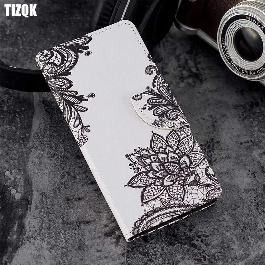 TIZQK абстрактный Kickstand флип чехол для sony XZ2 ТПУ Мягкая задняя крышка компактный