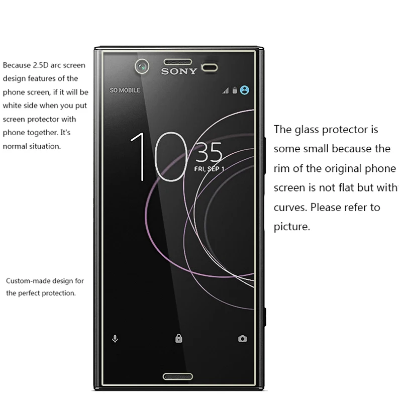 GXE 9H защитная пленка из закаленного стекла для Sony Xperia XZ1 5 2 &quotусиленная в