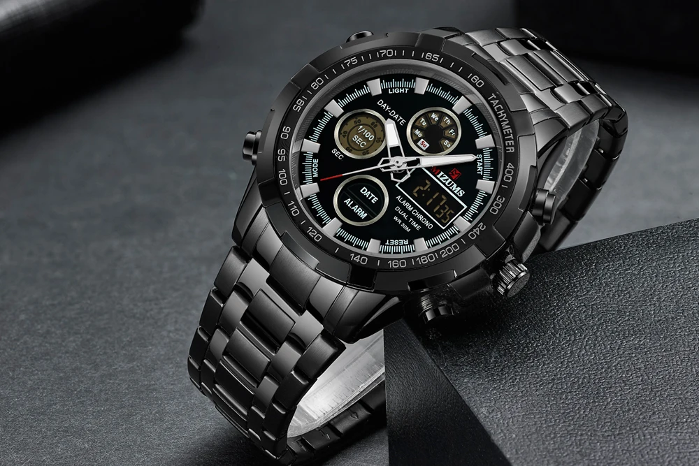 2018 Роскошные брендовые золотистые полностью светодиодный ные часы с хронографом