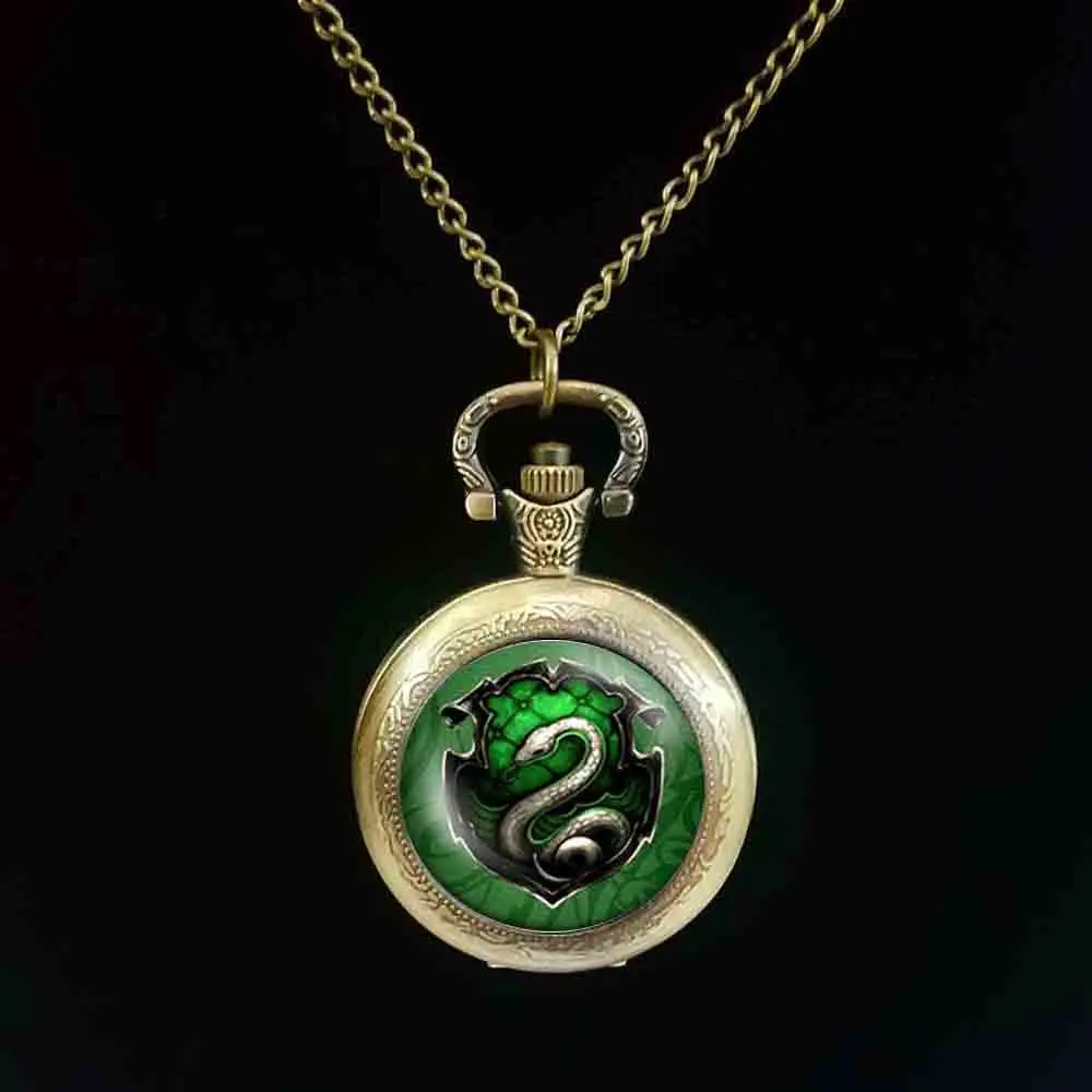 Карманные часы вдохновленные фильмом США цепочка Дары смерти Salazar Slytherin