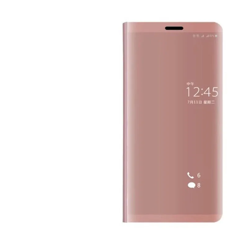 ROSE Gold Для huawei Honor 7A Pro 7C Чехол-книжка с зеркальной подставкой, чехол для телефона s для huawei Honor 7C Pro, чехол, полный защитный чехол для Honor 7 A C - Цвет: ROSE Gold
