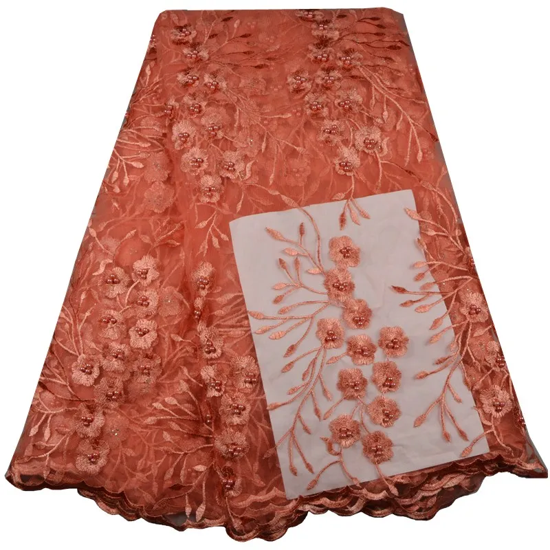 Новейшие нигерийские французские кружевные ткани с бусинами высокое качество
