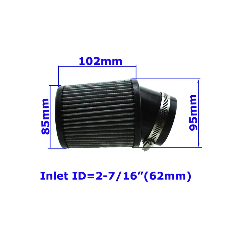 XLSION Aftermarket 62 мм воздушный фильтр + красный адаптер Комплект для Predator 301cc 420cc Honda GX340