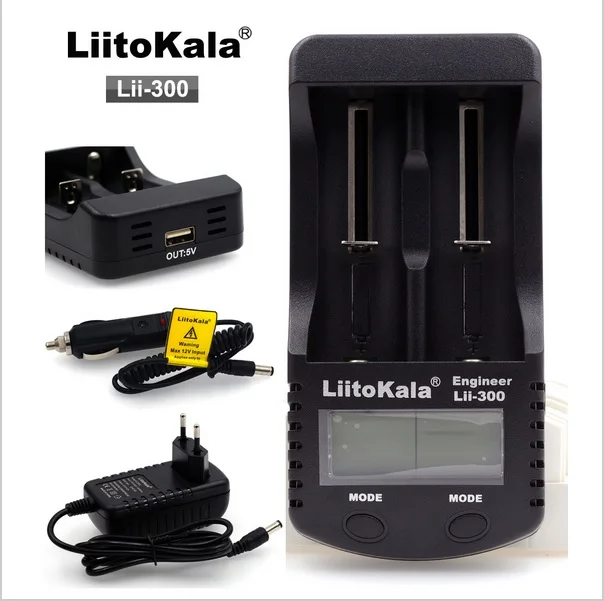 Lii-300 Full set Умное устройство для зарядки никель-металлогидридных аккумуляторов от компании Liitokala: Lii500 100 202 402 300 ЖК-дисплей батарея зарядное устройство to3.7V 18650 26650 18500 цилиндрический перезаряжаемые литиевые батареи - Цвет: Lii-300 Full set