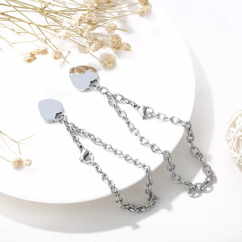 Новый стиль моды любителей ручной цепи Простой Классический titanium стали Любовь