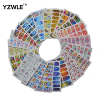 wuf 20 sheets diy nail art decals water transfer printing stickers for nails