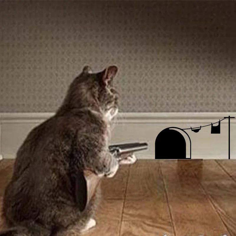 3d забавные мультяшные настенные наклейки с отверстиями для мыши детской комнаты