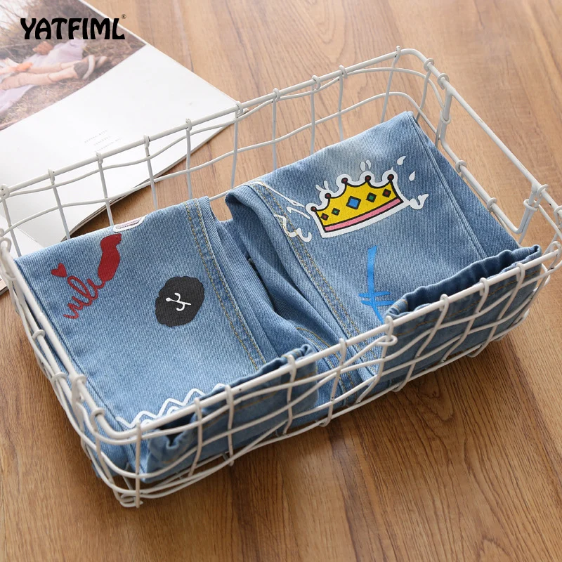 YATFIML/Детские джинсы для девочек эластичные рваные с дырками От 2 до 7 лет|Джинсы| |