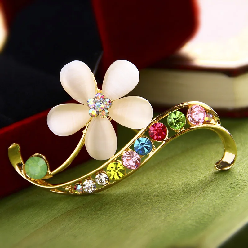Бесплатные Крылья elegent опалы цветок музыка примечание гирлянды кристально брошь