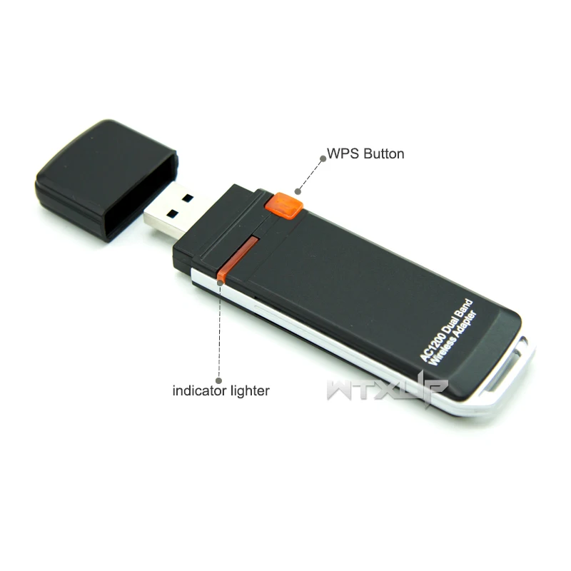 AC1200 беспроводной адаптер с двойным диапазоном 2 4G 5G USB 3 0 RTL8812AU двумя антеннами