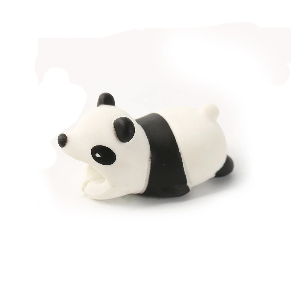 Panda 1 шт. протектор кабеля милый животное укус USB протектор для кабеля передачи данных Универсальный намотки кабеля для iPhone зарядное устройство Кабельные Зажимы для шнурков - Цвет: Panda