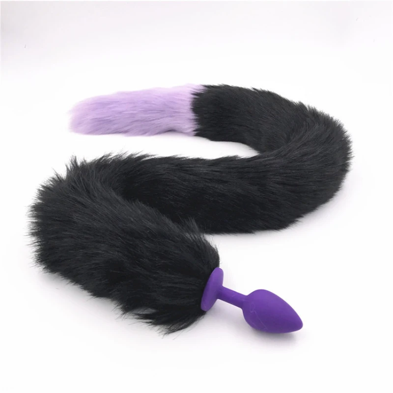 3 цвета силиконовая Анальная пробка Длинные Плюшевые хвосты лисий хвост большой