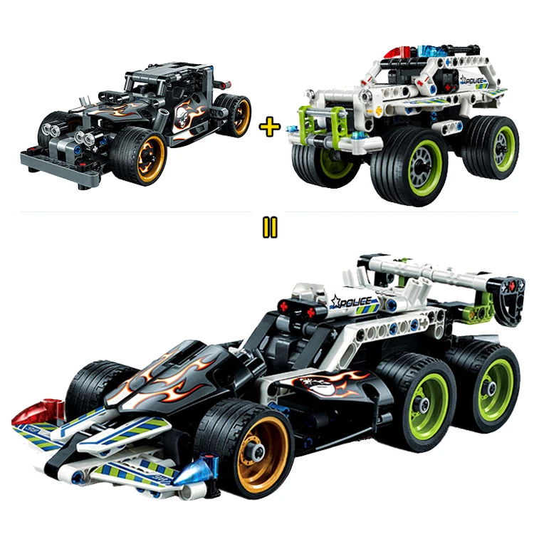Legoings Pull Back Technic Car Racer MOC Truck DIY строительные блоки детские игрушки для детей Кирпичи