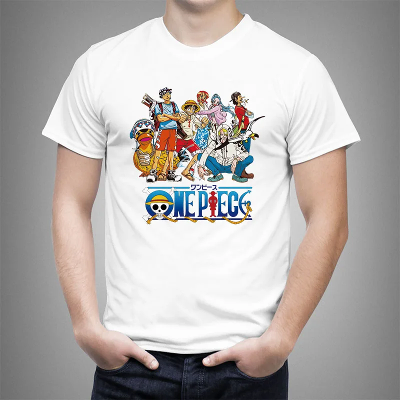 Animated Cartoon One Piece luffy anime roronoa zoro usopp T shirt Men Women Printed Casual Cool tees Short Sleeve tops #1990 | Мужская