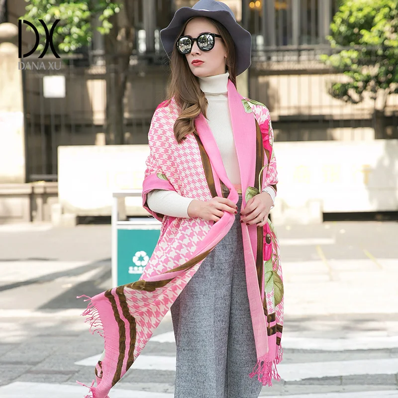 Шарф 2019 роскошный бренд шотландка кашемировый шарф для женщин шерстяное