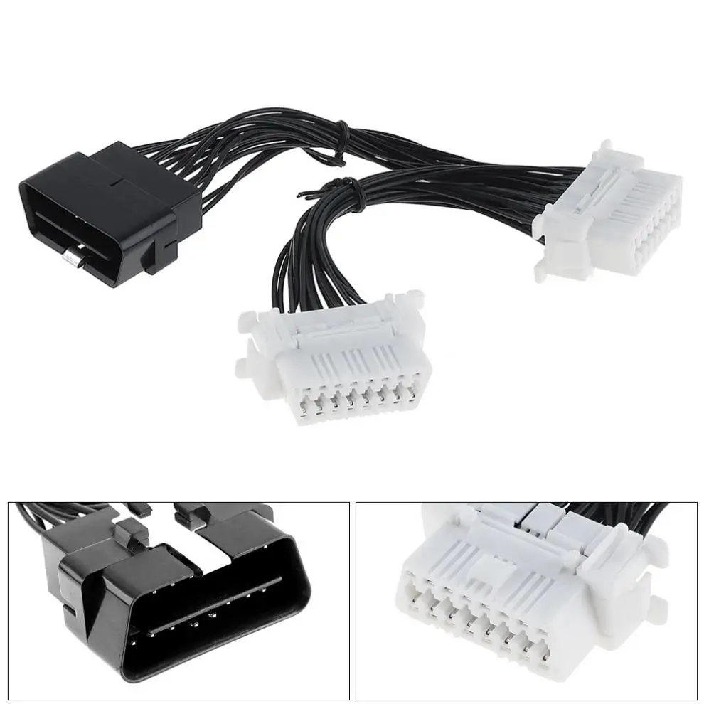 OBD II Y Тип один перетащите два 16 Pin папа 2 Женский Диагностический адаптер