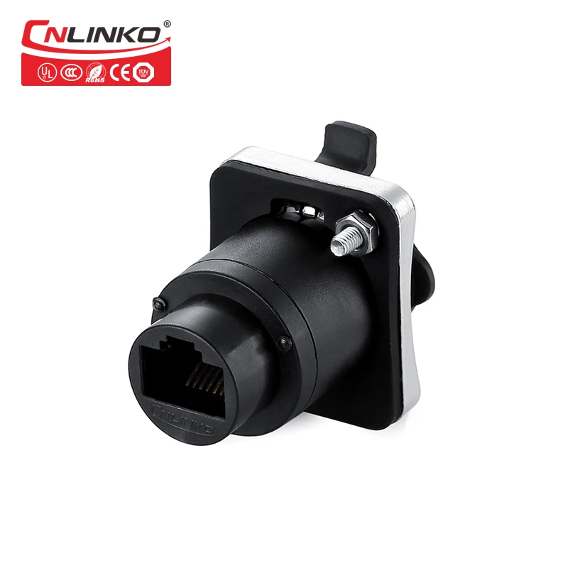 Быстрый металлический светодиодный RJ45 разъем водонепроницаемый IP65 Cat5e DC провод