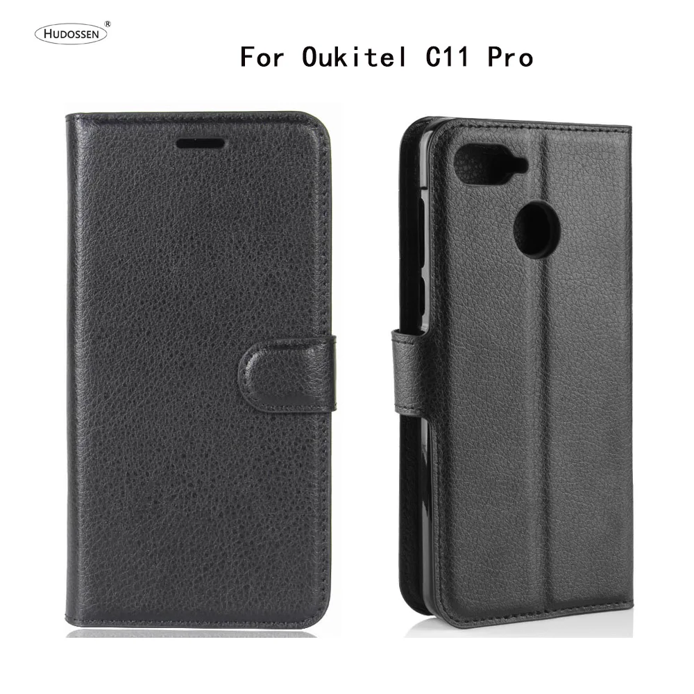 HUDOSSEN для Oukitel C11 Pro роскошный флип чехол Обложка на заднюю панель из искусственной