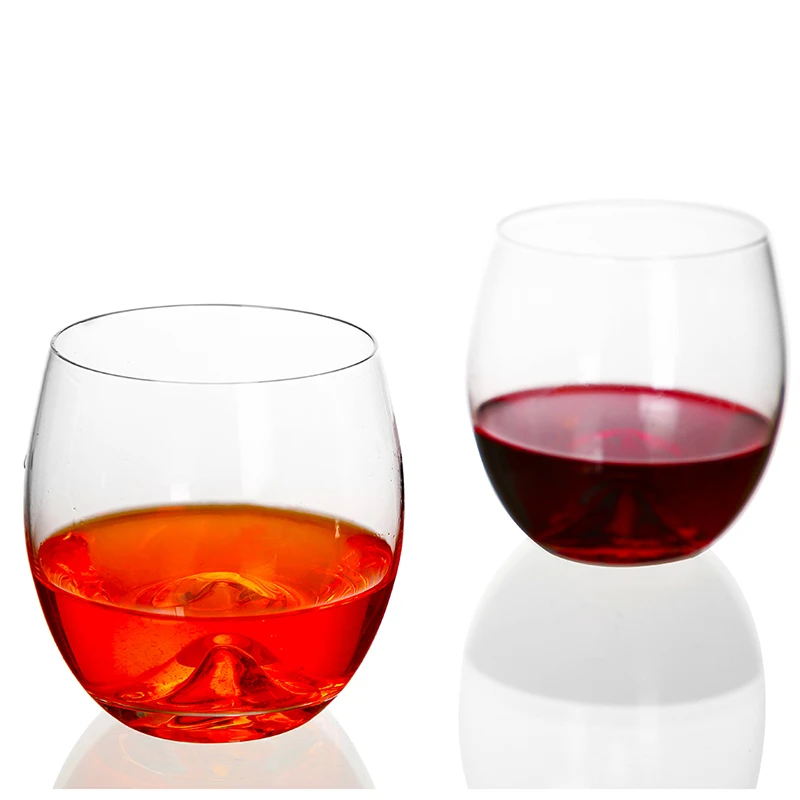 Простой креативный стеклянный стакан для виски с вулканическим сенсорным дном