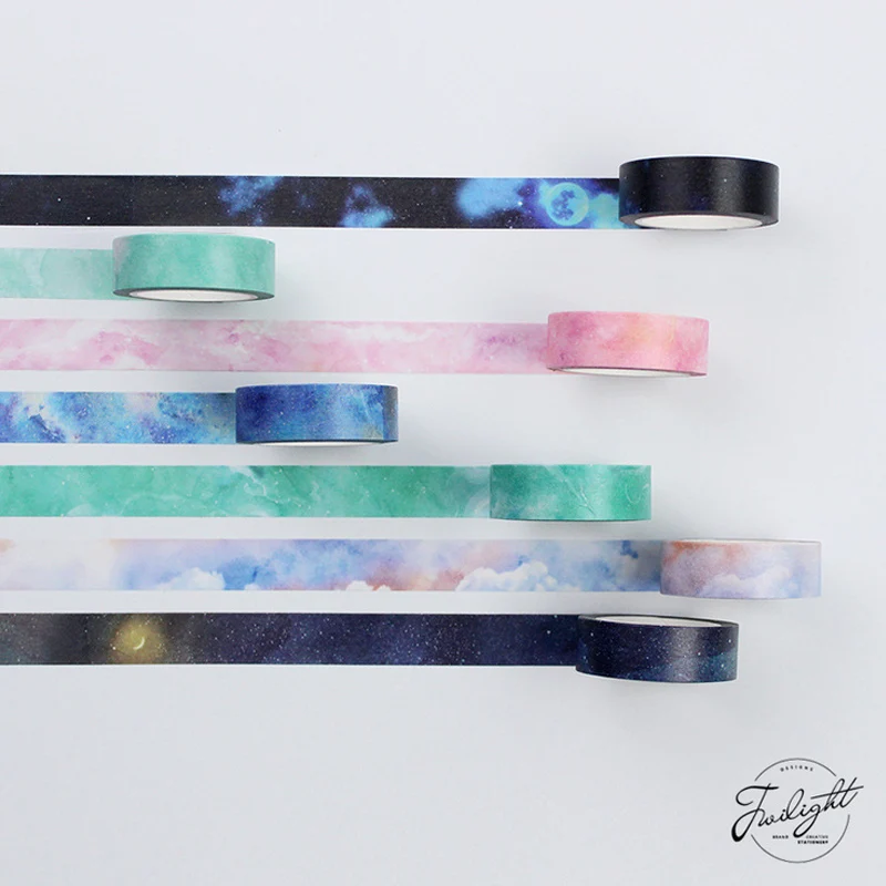 1 5 см * 8 м Dreamlike Sky васи лента diy украшения для скрапбукинга маскирующая клейкая |