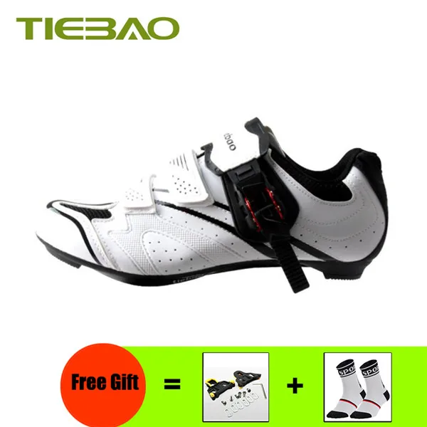 Cleats for 1413 W TIEBAO/Обувь для велоспорта; sapatilha ciclismo; коллекция года; мужские и женские белые дышащие кроссовки суперзвезды с самоблокирующимся верхом; обувь для езды на велосипеде - Цвет: Cleats for 1413 W