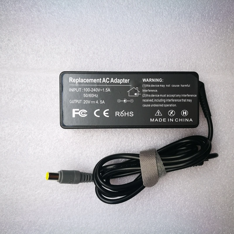 10 шт. 20V 4.5A 90W зарядное устройство для ноутбука Lenovo B560 B570 B580 B940 M490 T420s T430s Thinkpad X61 T61 R61