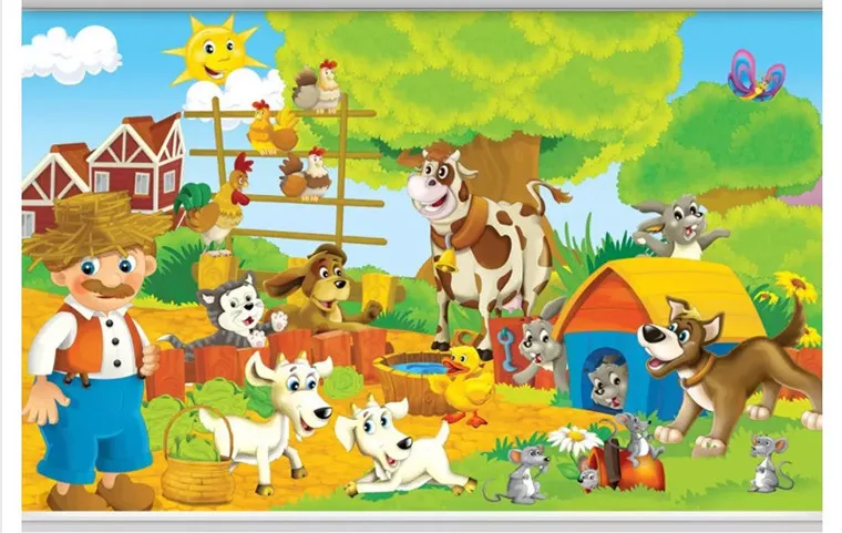 senior wall paper fashion modern simple picture happy farm children room background papel de parede 3d wallpaper |